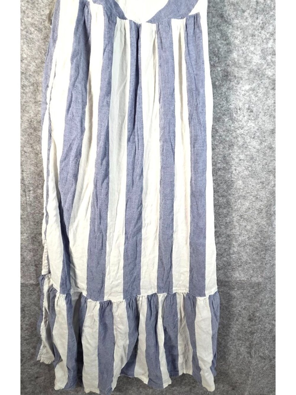 Tommy Bahama Blue White Stripe Maxi Dress Size Large Coastal Resort Nautical Boh - Picture 3 of 10